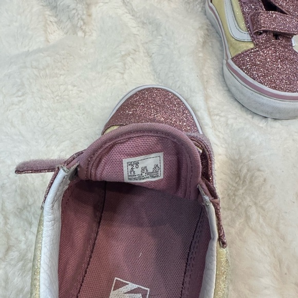 🥳Host Pick!!!🤩🤩🤩🤩😁Vans pink and yellow glitter kid girls size 2 US - Picture 8 of 9